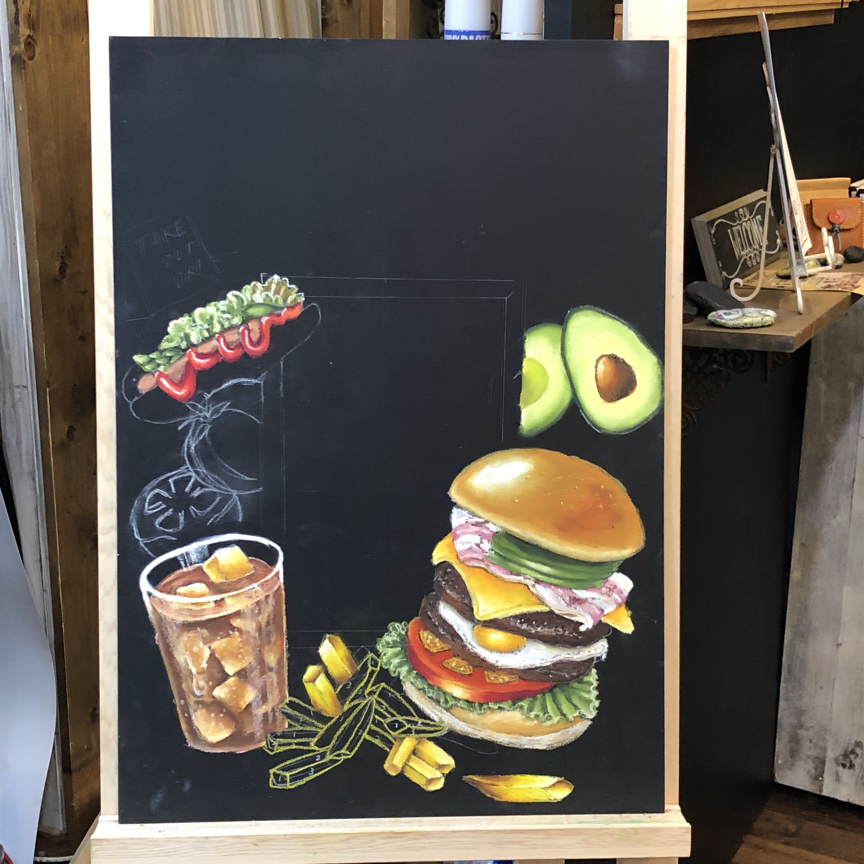 応用過程2☆バーガーサインボード^_^