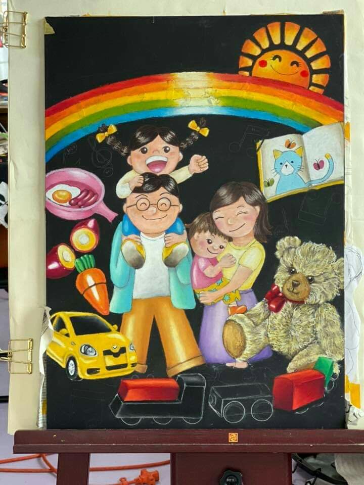 チョークアート  chalkart  親子教室  案内看板