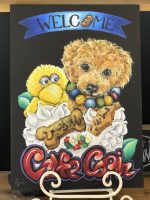 トイプードル,チョークアート,ペット似顔絵,ふるさと寄付金返礼品