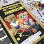 応用過程1☆文字もゴールド金婚式ボード＊チョークアート　＊ぎんのいす　ART WORKS